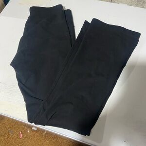 NOBO Black Cotton-Spandex Flared Leggings